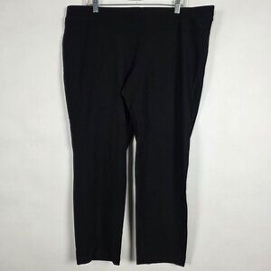 Eileen Fisher Viscose Blend Knit Pull On Womens XL Black Pants
